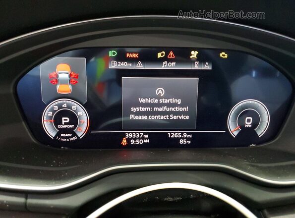WA1CAAFYXM2102228 2021 AUDI Q5 Charcoal Widok zestawu wskaźników