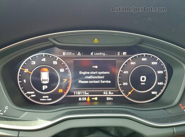 WA1CNAFY2J2200136 2018 AUDI Q5 White Instrument cluster view