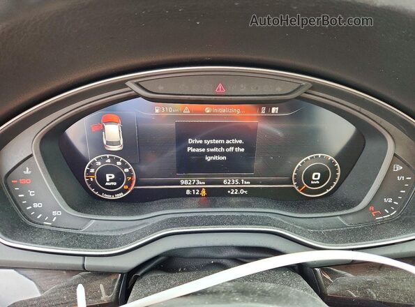 WA1CNAFY8K2082935 2019 AUDI Q5 White Widok zestawu wskaźników