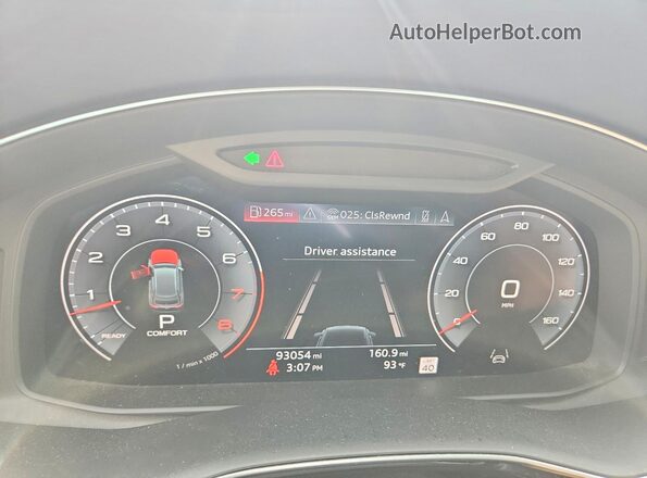 WA1CVAF13KD044472 2019 AUDI Q8 Black Instrument cluster view