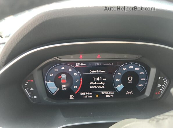 WA1DECF30M1055077 2021 AUDI Q3 Black Vista del cuadro de instrumentos