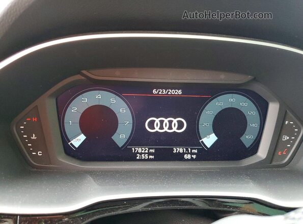 WA1DECF30S1048000 2025 AUDI Q3 Black ხელსაწყოთა პანელის ხედი