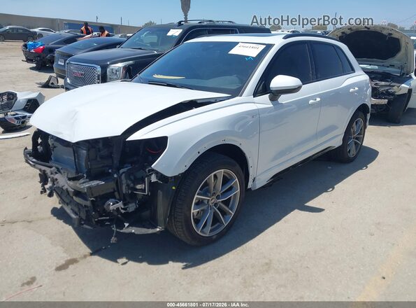 WA1DECF30S1099495 2025 AUDI Q3 White Առջևի ձախ երեք քառորդ տեսարան