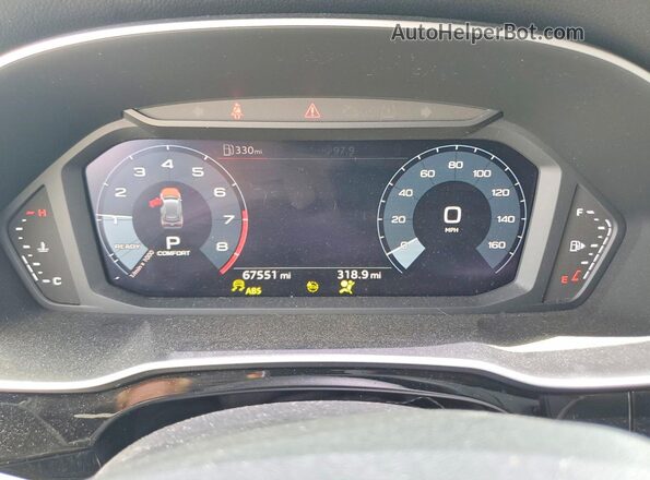 WA1DECF31M1156127 2021 AUDI Q3 Black Вид щитка приладів