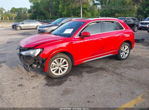 WA1DECF31N1023840 2022 AUDI Q3 Red Առջևի ձախ երեք քառորդ տեսարան