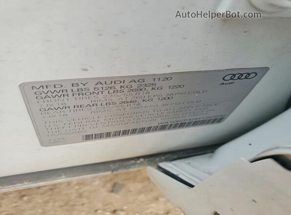 WA1DECF32M1050690 2021 AUDI Q3 White Вид наклейки з VIN-кодом