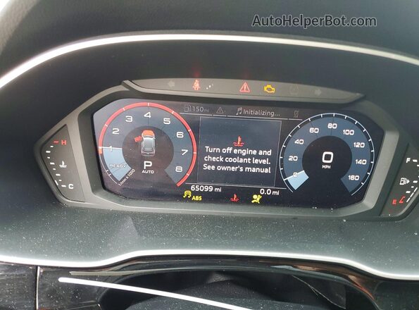 WA1DECF32M1050690 2021 AUDI Q3 White Вид щитка приладів