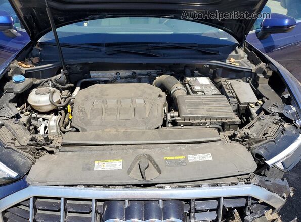 WA1DECF32M1131236 2021 AUDI Q3 Blue Vista del compartimento del motor
