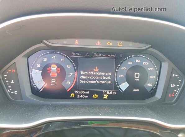 WA1DECF32M1131236 2021 AUDI Q3 Blue Vista del cuadro de instrumentos