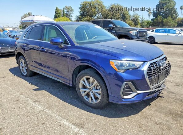 WA1DECF32M1131236 2021 AUDI Q3 Blue Delantero derecho