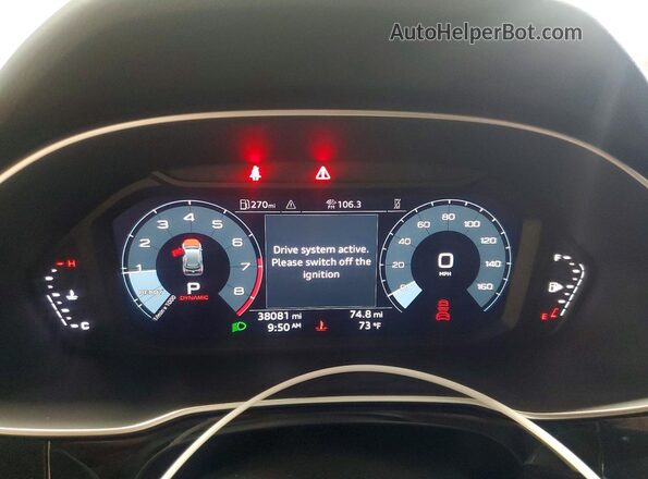 WA1DECF32S1050332 2025 AUDI Q3 White Вид щитка приладів