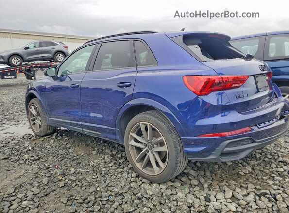 WA1DECF34M1138513 2021 AUDI Q3 Blue Հետևի ձախ