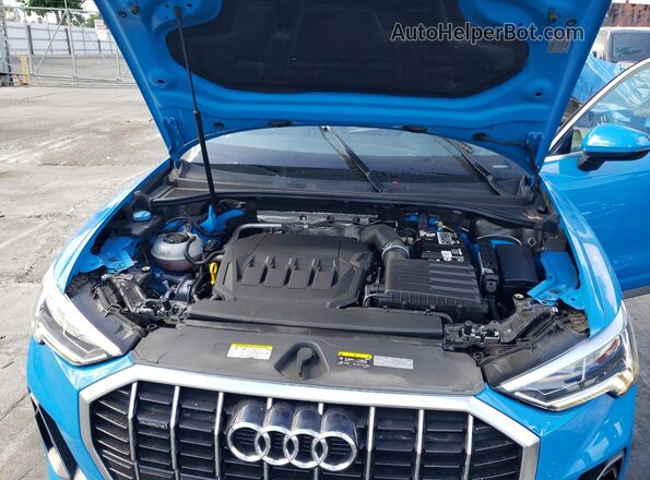 WA1DECF35P1128674 2023 AUDI Q3 Blue Vista interior trasera