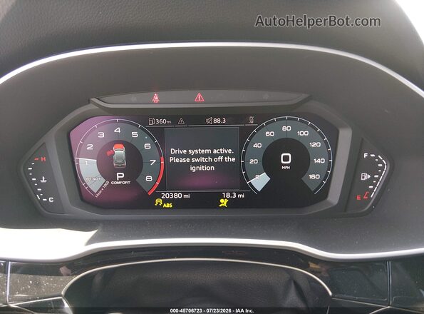 WA1DECF37R1021290 2024 AUDI Q3 White უკანა სავარძლების ხედი