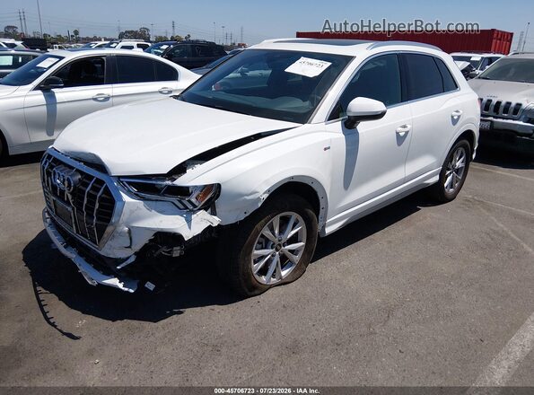 WA1DECF37R1021290 2024 AUDI Q3 White წინა მარცხენა ხედი სამი მეოთხედიდან