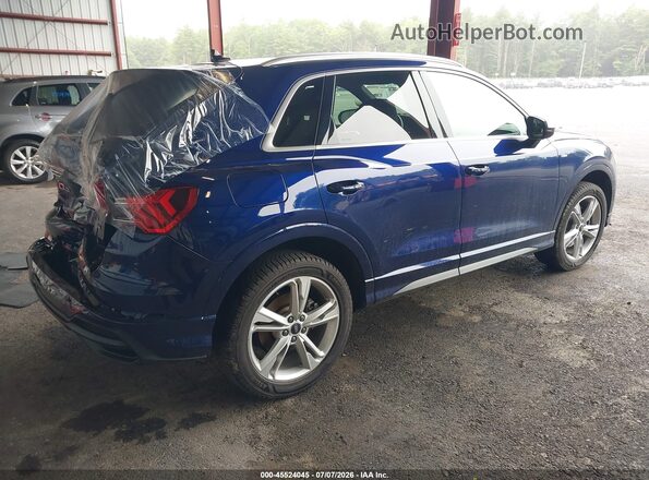 WA1DECF38M1056123 2021 AUDI Q3 Blue Trasero derecho
