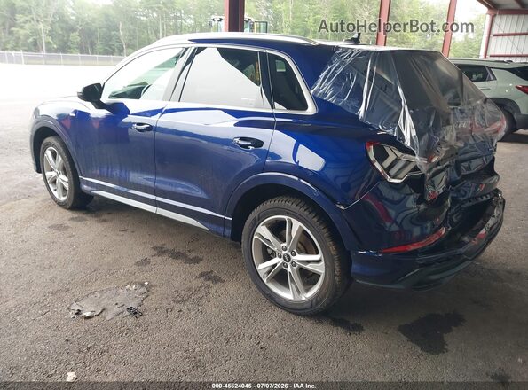 WA1DECF38M1056123 2021 AUDI Q3 Blue Trasero izquierdo