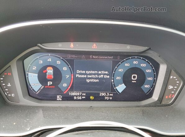 WA1DECF39M1007724 2021 AUDI Q3 Black Vista del cuadro de instrumentos