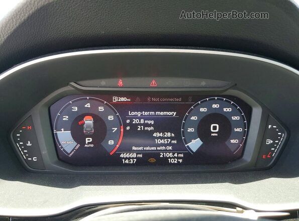WA1DECF39M1030615 2021 AUDI Q3 Black Instrument cluster view