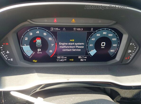 WA1DECF39S1033544 2025 AUDI Q3 Gray Սարքավորումների վահանակի տեսք