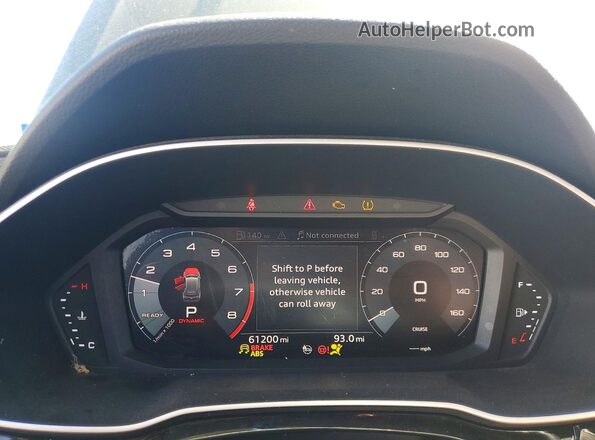 WA1DECF3XL1110083 2020 AUDI Q3 Black Instrument cluster view