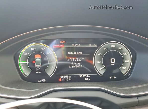 WA1E2AFY0M2089107 2021 AUDI Q5 Gray Vista del cuadro de instrumentos