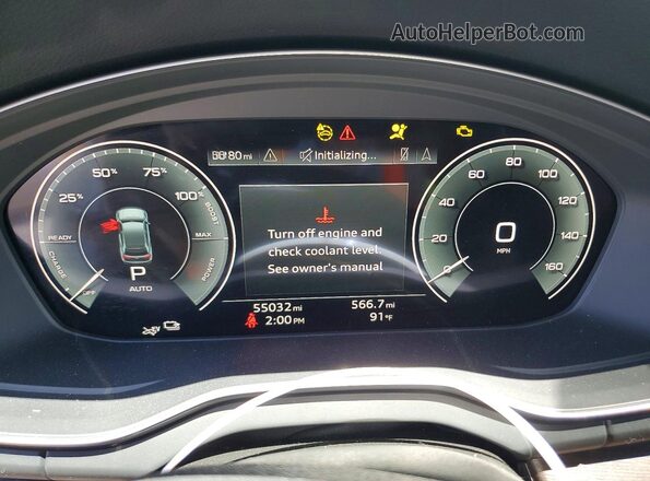 WA1E2AFY3M2125436 2021 AUDI Q5 White Սարքավորումների վահանակի տեսք