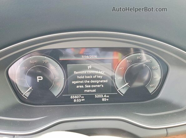 WA1E2AFY3P2079465 2023 AUDI Q5 White Widok zestawu wskaźników