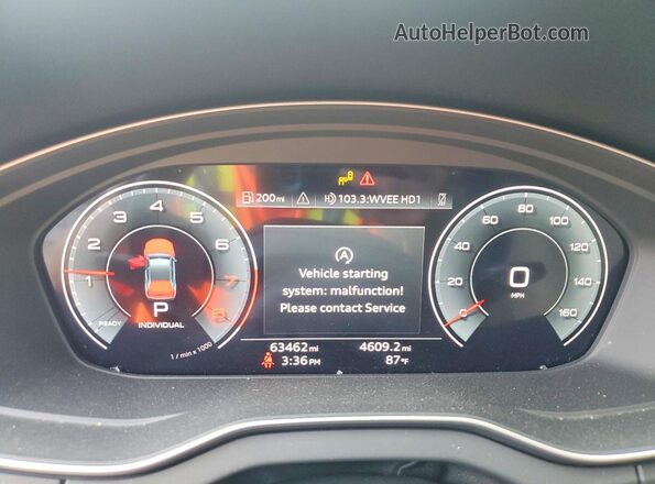 WA1EAAFY2N2108535 2022 AUDI Q5 Green Vista del cuadro de instrumentos