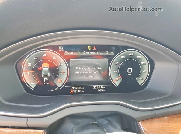 WA1EAAFY4P2016863 2023 AUDI Q5 Black Вид щитка приладів
