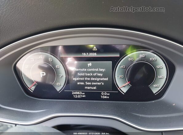 WA1EAAFY4R2050806 2024 AUDI Q5 Gray Widok tylnych siedzeń