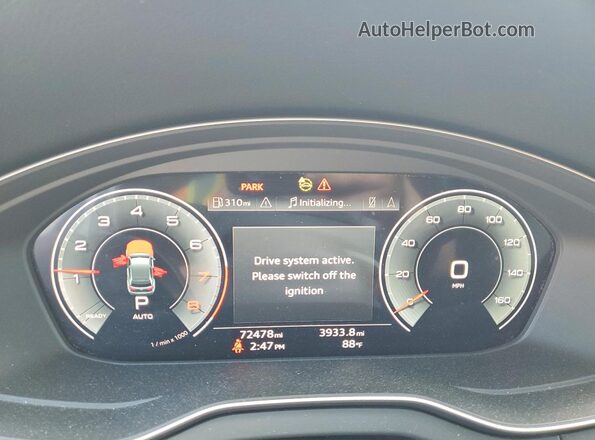 WA1EAAFY5N2065616 2022 AUDI Q5 Silver ხელსაწყოთა პანელის ხედი