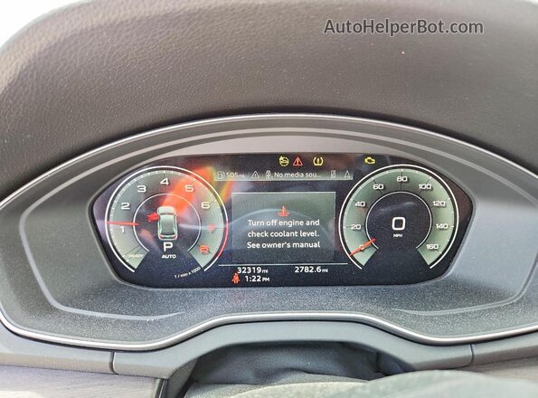 WA1EAAFY5N2077944 2022 AUDI Q5 Blue Widok zestawu wskaźników