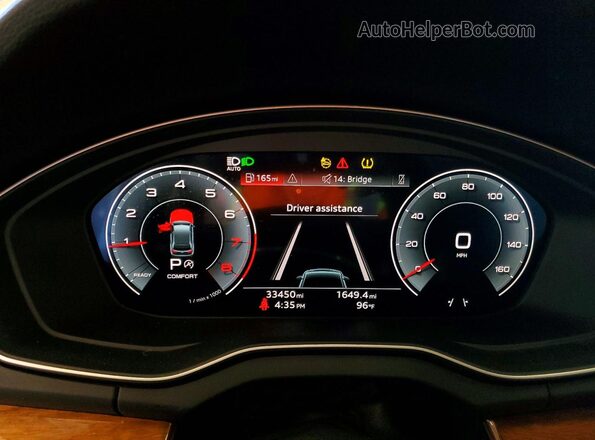 WA1EAAFYXP2104106 2023 AUDI Q5 Silver Вид щитка приладів
