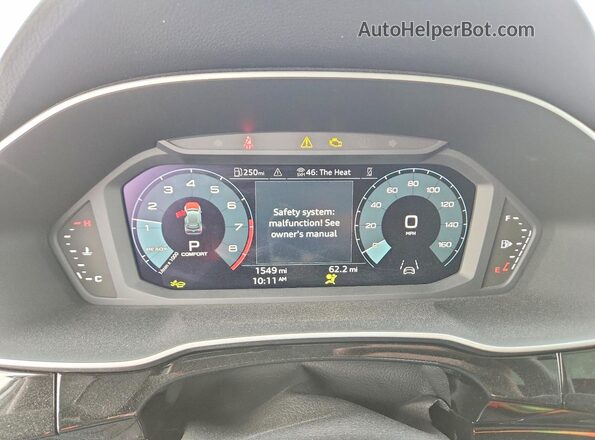 WA1EECF30S1108376 2025 AUDI Q3 White Вид щитка приладів