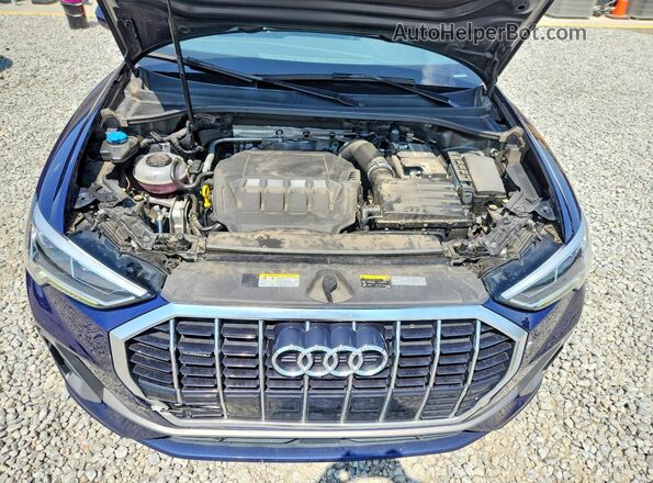 WA1EECF31N1124123 2022 AUDI Q3 Blue Вид підкапотного простору