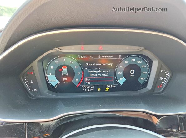 WA1EECF31N1124123 2022 AUDI Q3 Blue Вид щитка приладів