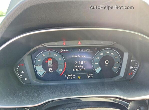 WA1EECF32N1047097 2022 AUDI Q3 Black Instrument cluster view