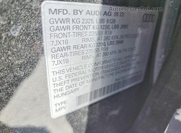 WA1EECF33P1140763 2023 AUDI Q3 Black Панорамний вид салону 360°