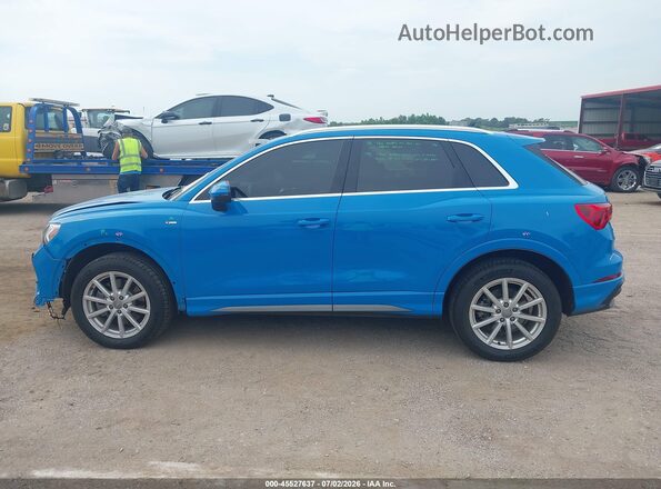 WA1EECF34L1030069 2020 AUDI Q3 Blue Սալոնի 360 աստիճան տեսք
