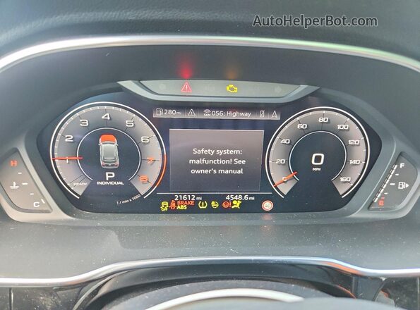WA1EECF34M1117603 2021 AUDI Q3 Gray Widok zestawu wskaźników