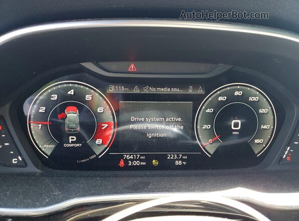 WA1EECF35N1075234 2022 AUDI Q3 Gray Instrument cluster view