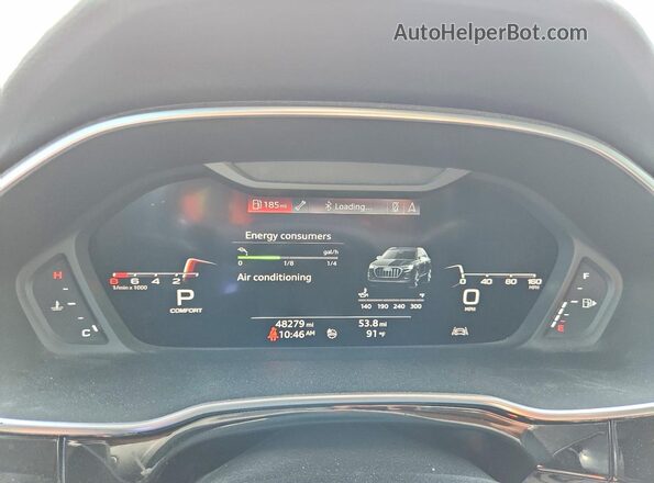 WA1EECF36L1038903 2020 AUDI Q3 Red Vista del cuadro de instrumentos