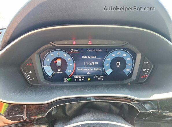 WA1EECF37M1074858 2021 AUDI Q3 Синий Вид щитка приборов