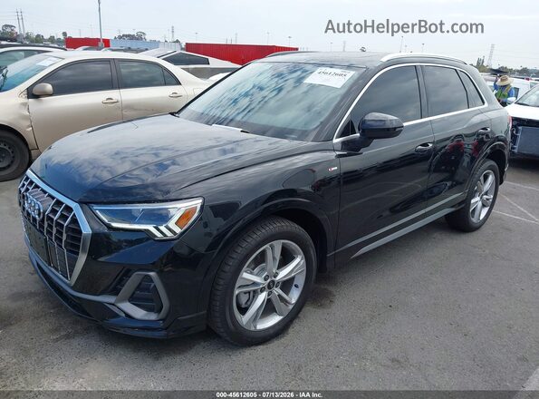 WA1EECF37R1134354 2024 AUDI Q3 Black Առջևի ձախ երեք քառորդ տեսարան