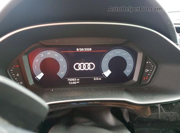 WA1EECF39M1022759 2021 AUDI Q3 Black Instrument cluster view