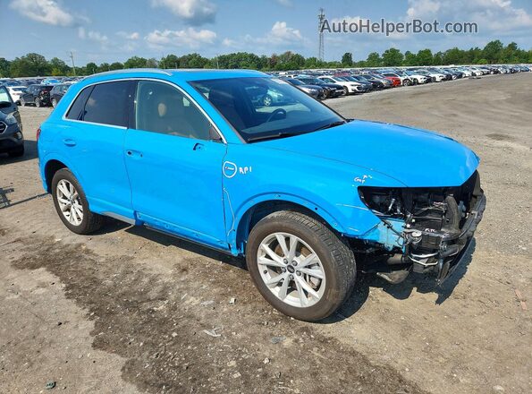 WA1EECF3XN1037904 2022 AUDI Q3 Blue Передня права чверть