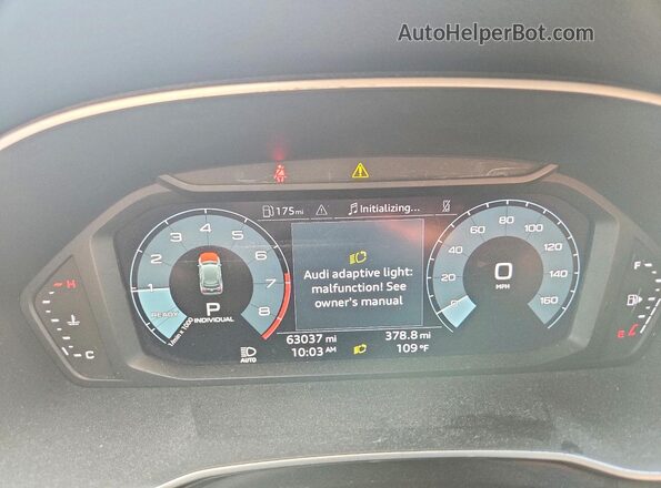WA1EECF3XN1125173 2022 AUDI Q3 Black Вид щитка приладів