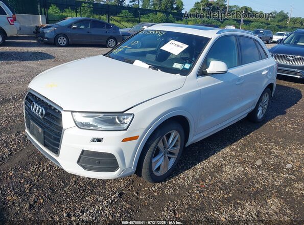 WA1EFCFS8GR015554 2016 AUDI Q3 White Առջևի ձախ երեք քառորդ տեսարան