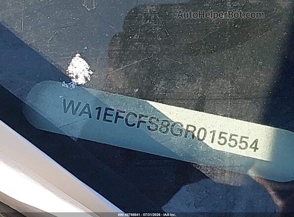 WA1EFCFS8GR015554 2016 AUDI Q3 White 